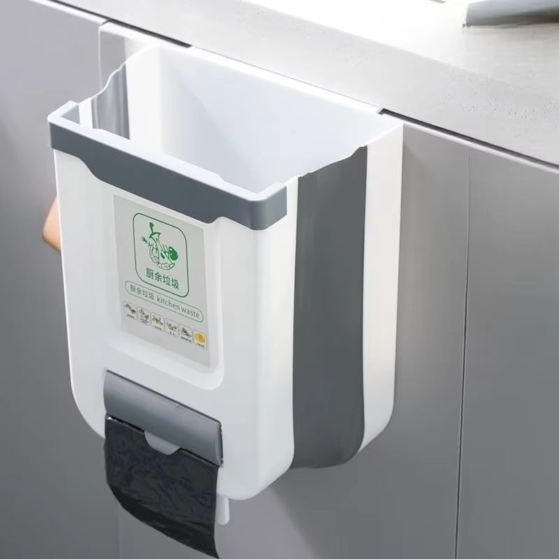 Kitchen Folding Trash Can Wall Mounted Trash Can Kitchen Cabinet Door Mounted Trash Can Folding Trash Can for Vehicles