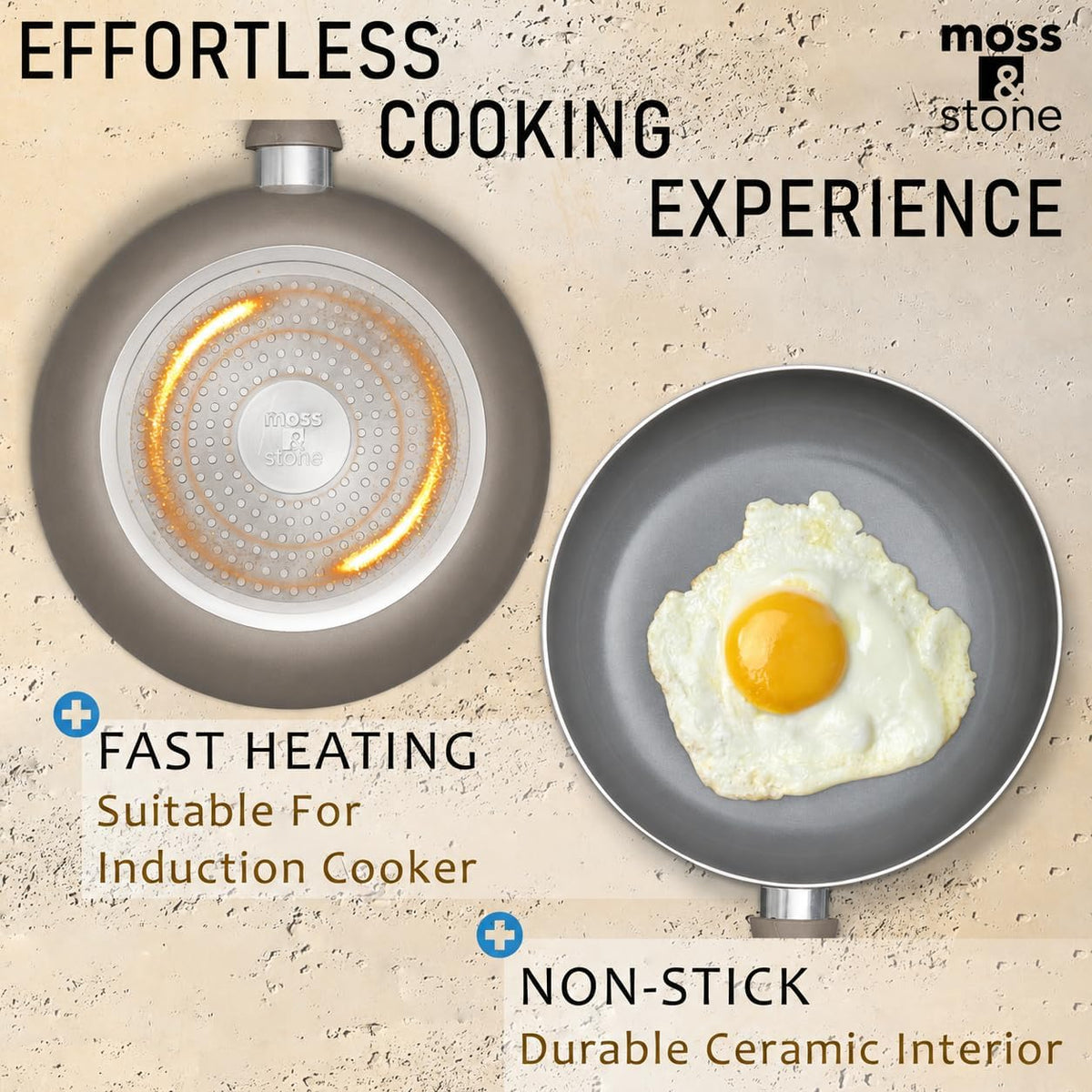 Pots and Pans Set Nonstick, 6-Piece Induction Cookware Set | Dark Grey Kitchen Cookware with Glass Lids Stay-Cool Handles, Frying Pans & Saucepan for Gas, Electric & Induction, PTFE/PFOA