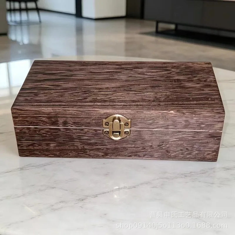 Creative Solid Wood Jewelry Box Desktop Storage Organizer Multi Functional Wooden Gift Packaging Box for Jewelry Accessories