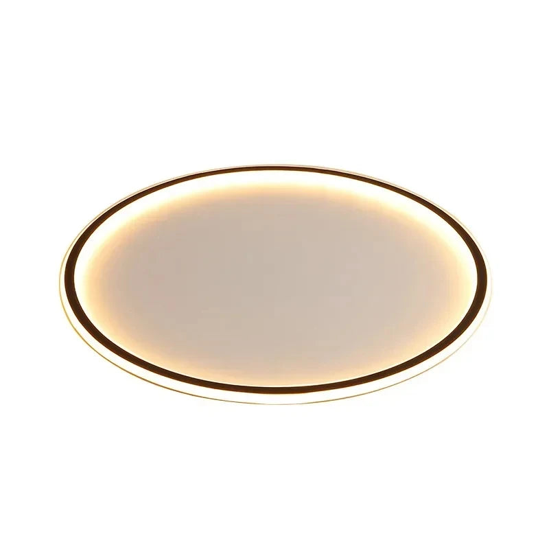 Simple Nordic Style Lighting Ceiling Lamp All White and Black Edge Modern Living Room Lamp Bedroom Home Lighting Decoration