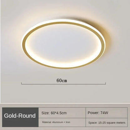 Simple Nordic Style Lighting Ceiling Lamp All White and Black Edge Modern Living Room Lamp Bedroom Home Lighting Decoration
