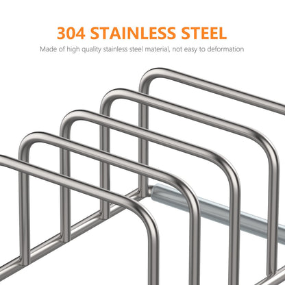 Stylish 304 Stainless Steel Cutting Board Holder - Maximize Your Kitchen Space with This Sleek Organizer