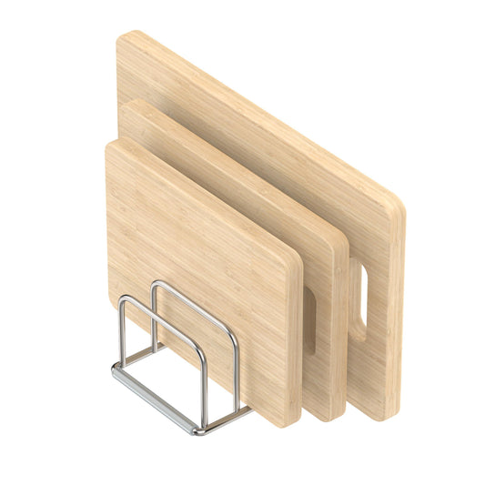 Stylish 304 Stainless Steel Cutting Board Holder - Maximize Your Kitchen Space with This Sleek Organizer